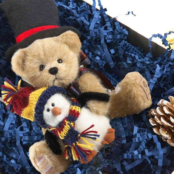 ZEBMOON 1 LB Navy Blue Crinkle Cut Paper Shred Filler Great for Gift Wrapping, Basket Filling, Birthday, Wedding, Halloween, Thanksgiving Christmas Day, New Year Party Decorations Filling Supplies