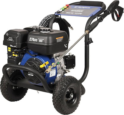 Westinghouse WPX3800 Gas Pressure Washer, 3800 PSI and 3.6 Max GPM, Onboard Soap Tank, Spray Gun and Wand, 5 Nozzle Set, for Cars/Fences/Driveways/Homes/Patios/Furniture, Black