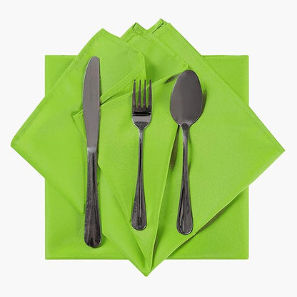 Cupuamon Cloth Napkins 20x20 inch Washable Polyester Dinner Napkins Soft Table Napkins for Wedding Party Dining Banquet(Apple Green,100PCS)