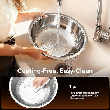 Chafing Dishes for Buffet, 4 Pack 5QT Round Stainless Steel Chafing Dish Set with Lid Holder for Home Parties, Christmas Gatherings, Catering Events, Complete Buffet Warmer Set - Silver