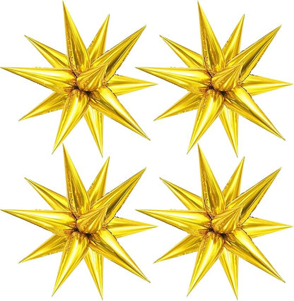 KatchOn, Gold Spike Balloon Foil - Big 26 Inch, Pack of 50 | Foil Gold Balloons, Gold Star Balloons for New Years Decorations 2026, Christmas Decorations, Birthday, Anniversary, Bachelorette Decor