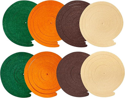 36 Pcs Green Brown Orange Beige Hanging Swirl Decorations Felt Swirl Streamer Spiral Ceiling Garland for Woodland Safari Jungle Wild One Birthday Neutral Baby Shower Party Decorations Supplies