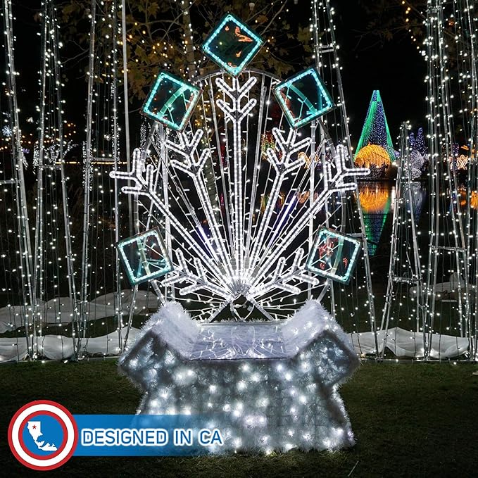 Russell Decor 200ft/60m Led Rope Lights Lamps Kit Indoor Outdoor Decorative Lighting for Party Wedding Trees Backyard Patio Deck Bright Flexible String Tube Lights Waterproof- Cool White