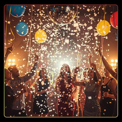 Ultimate Confetti - Premium White Snow Rice Paper Dissolving Confetti 1/4" - Eco Friendly & Biodegradable