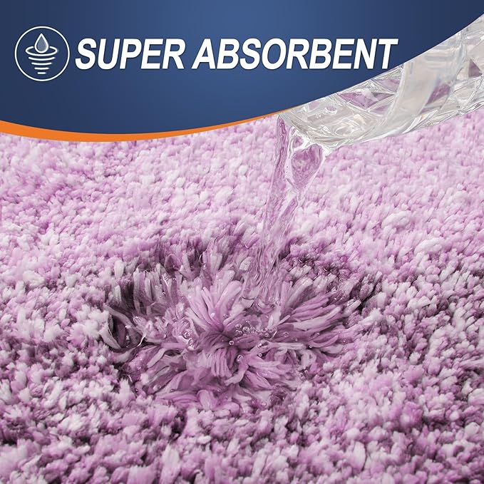 OLANLY Bathroom Rugs Mat 30x20, Extra Soft Absorbent Microfiber Bath Rugs, Rubber Backing, Quick Dry, Washable Bath Mats for Bathroom Floor, Tub and Shower, Home Decor Accessories, Pinkish-Purple