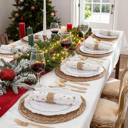 WDF 200 Pieces Gold Plastic Silverware Disposable - 50 Guests Heavy Duty Thanksgiving Gold Plastic Cutlery - Disposable Utensils Includes 100 Forks, 50 Spoons, 50 Knives Perfect for Party/Weeding