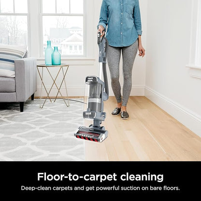 Shark Performance Powered Lift-Away Upright Vacuum, Ultra-Powerful Suction, No Hair Wrap, LED Headlights, Pet Hair Pickup, Carpets & Hardfloors, Odor Neutralizer Technology, Nordic Blue, UV2500