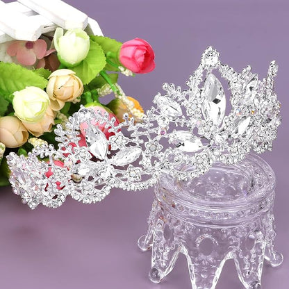 Silver Tiara Wedding Tiaras and Crowns for Women Rhinestone Queen Tiara for Women Princess Crown Birthday Tiara Headbands for Wedding Prom Bridal Party Halloween Costume Christmas Gifts