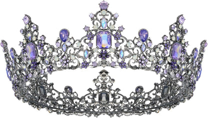 SWEETV Queen Crown for Women - Baroque Wedding Tiaras and Crowns,Jeweled Tiara Crown,Prom Birthday Halloween Hair Accessories