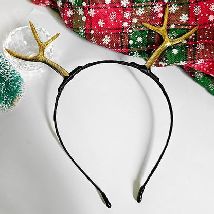 Eioi & Lmnm Christmas Renideer Antler Headband, Deer Ears Reindeer Antlers Deer Antlers Headbands, Christmas Headbands Holiday Accessories Deer Costume