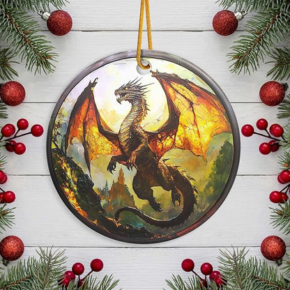 Flying Dragon Christmas Ornament 2025 Christmas Ornament Holidays Ornaments Christmas Tree Ornaments Hanging Accessories Navidad decoracion Xmas Dragon Lovers Gifts Ideas for Indoor Outdoor Decor