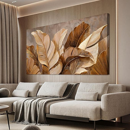 Canvas Wall Art Decor Wall Art Pictures for Living Room Botanical Oversized Wall Art paintings Artwork for Wall Decor Brown Modern Wall Art Decor Artwork for walls Bedroom Office Wall Decor 29" X 58"