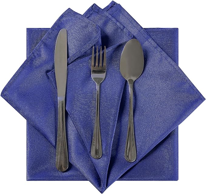 Cloth Napkins 20x20 inch Washable Polyester Dinner Napkins Soft Table Napkins for Wedding Party Dining Banquet(Royal Blue,25PCS)