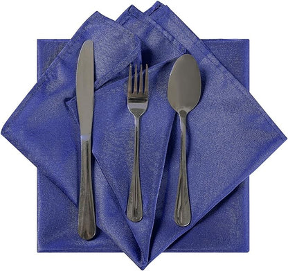 Cloth Napkins 20x20 inch Washable Polyester Dinner Napkins Soft Table Napkins for Wedding Party Dining Banquet(Royal Blue,100PCS)