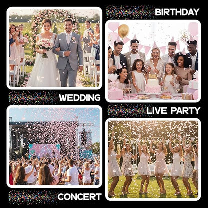 Ultimate Confetti, Baby Pink Color Biodegradable Confetti - Rectangular Flame-Resistant and Slow-Falling Tissue Paper Confetti for Cannon and Launcher use – Best for Celebrations - 1 lb, 16 oz