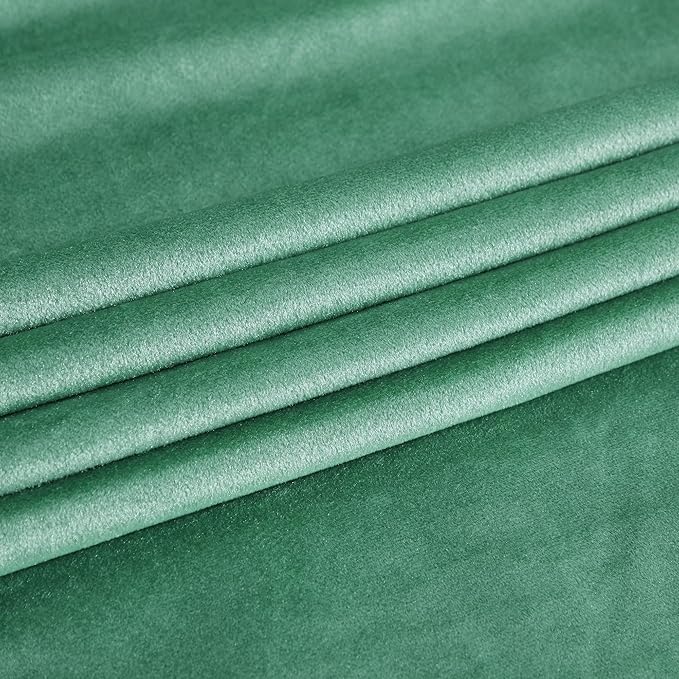 PRIMROSE Velvet Curtains 72 inch Long for Living Room,Set of 2 Panels Turquoise Aqua Blackout Rod Pocket Back Tab Window Treatment Room Darkening Heavy Decorative Curtains Drapes for Bedroom