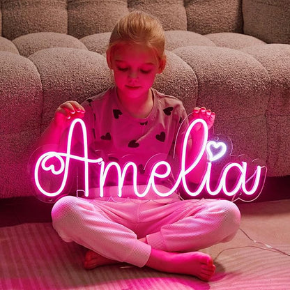 Custom Neon Sign – Personalized LED Neon Light, Customizable Name & Logo Sign for Wedding, Birthday, Business, Bar, Salon, Home Wall Decor – Light Up Event & Party Decoration