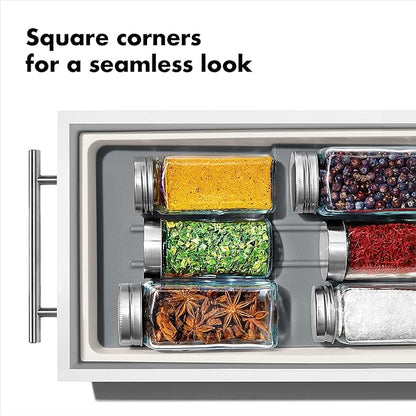 OXO Good Grips Kitchen, Compact Spice Drawer Organizer, White