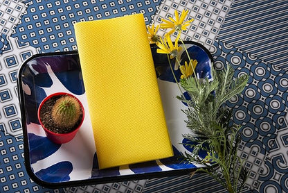 Yellow Paper Napkins | Linen Feel Guest Disposable Cloth Like Dinner Napkins | Hand Towels | Soft, Absorbent, Paper Hand Napkins for Kitchen, Bathroom, Parties, Weddings, Dinners Or Events | 50 Pack