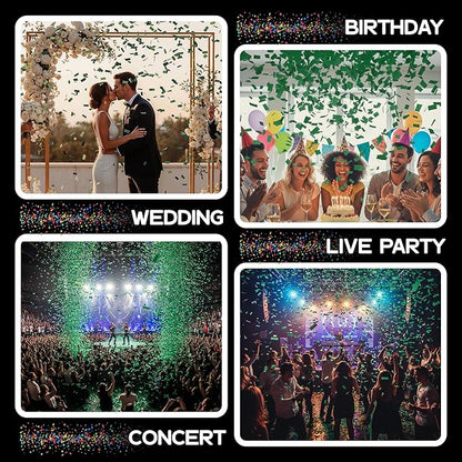 Ultimate Confetti, Dark Green Biodegradable Confetti - Rectangular Flame-Resistant Tissue Paper Confetti for Cannon and Launcher use – Best for Gender Reveal, Parties, and Concerts - 20 lb, 320 oz