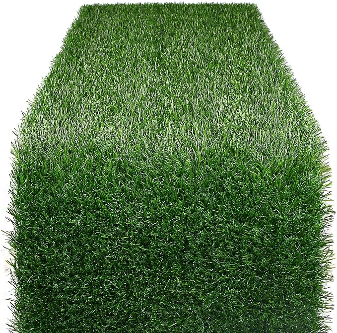 XLX TURF Green Faux Grass Table Runner Christmas Mantel Decor Football Party Table Centerpiece Golf Wedding Baby Shower Birthday Artificial Turf Runners 90 Inches