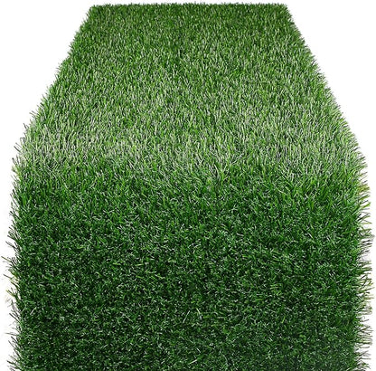 XLX TURF Green Faux Grass Table Runner Christmas Mantel Decor Football Party Table Centerpiece Golf Wedding Baby Shower Birthday Artificial Turf Runners 90 Inches