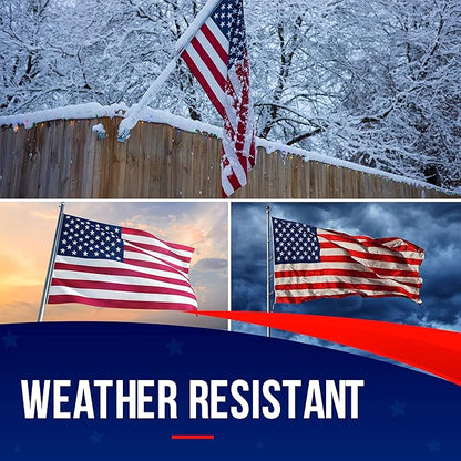 Large American Flag for Outside 15x25 | American Flag 100% Made in USA -US Flag Heavy Duty Outdoor with Embroidered Stars and Sewn Stripes Outdoor Flag for High Wind - FMAA Certified