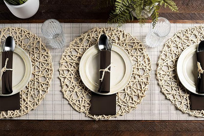 100 Linen-Feel Colored Paper Napkins - Decorative Cloth-Like Brown Dinner Napkins - Soft And Absorbent. For Kitchen, Party, Wedding, Bathroom Or Any Occasion. (Pack of 100)