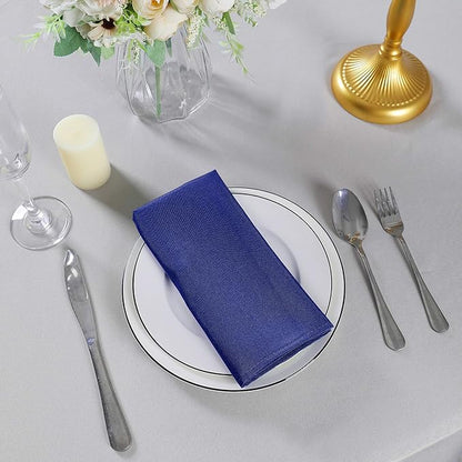 Cloth Napkins 20x20 inch Washable Polyester Dinner Napkins Soft Table Napkins for Wedding Party Dining Banquet(Royal Blue,25PCS)