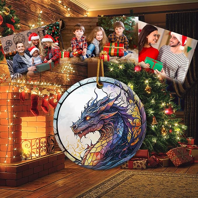 Dragon Christmas Ornament 2025 Christmas Ornament Holidays Ornaments Christmas Tree Ornaments Hanging Accessories Navidad decoracion Xmas Dragon Lovers Gifts Ideas for Indoor Outdoor Decor