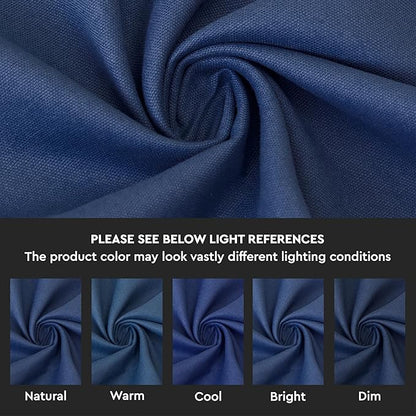 Encasa XO Cobalt Blue Cloth Napkins Set of 6, 17"x17" | Solid Color Cotton Dinner Napkins | Washable & Reusable Napkins for Dining Table Fall Decoration, Holiday & Christmas Festivals