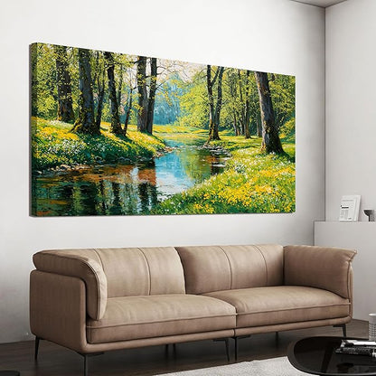 Canvas Wall Art Decor Large Wall Art Pictures for Living Room Modern Landscape Wall Art Prints Canvas Art Wall Decor Nature Forest Wall Art Decorations Artwork for Walls Home Office Decor 24" X 48"