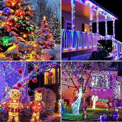 Litogo 3 Pack 33 FT 100 LED Colored Fairy Lights Battery Operated with Remote and Timer, IP65 Waterproof Twinkle Light Battery Powered 8 Mode Multicolor String Light for Indoor Outdoor Christmas Decor