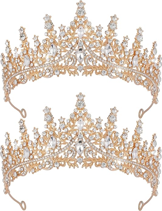 Crystal Tiara Crown for Women, Rhinestone Queen Headband Wedding Bridal Hair Accessories, Princess Crown for Birthday Prom Quinceañera Party Pageant Halloween Cosplay