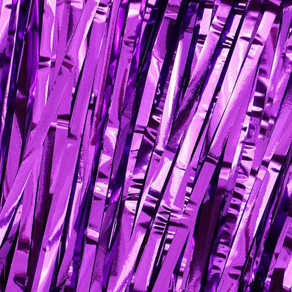 2 Pack Purple Fringe Backdrop Curtains, Purple Streamers Party Backdrop, Party Decorations for Birthday, Holidays, Parties & More