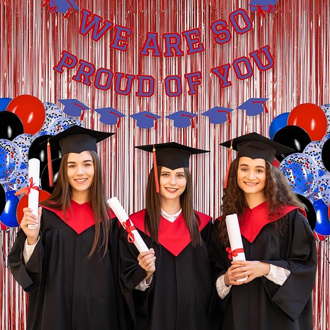 Melsan Red Tinsel Foil Fringe Curtains Backdrop, 3.2 ft x 8 ft Sparkle Tinsel Backdrop Streamers for Christmas Valentines Patriotic Birthday Party Decorations, 2 Packs