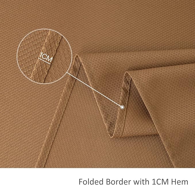 maxmill Textured Rectangular Tablecloth Water Resistance Antiwrinkle Spillproof Soft Jacquard Table Cloth for Fall Harvest Thanksgiving Parties and Holiday Dinners, 60 x 104 Inch, Amber Bronze
