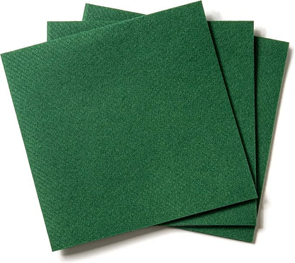 AH AMERICAN HOMESTEAD Paper Cocktail Napkins - Linen-Like Disposable Beverage Bar Napkins 4.75" x 4.75" - Bulk Square Napkins - Ideal for Party or Wedding (Green -100 Count)