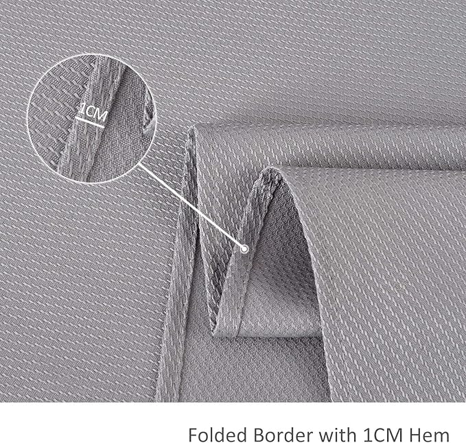 maxmill Textured Tablecloth Stain Resistant Waterproof and Wrinkle Resistant Washable Soft Table Cloth, Fabric Table Cover for Dining Room and Outdoor Use, Rectangle 60 x 120 Inch, Light Grey