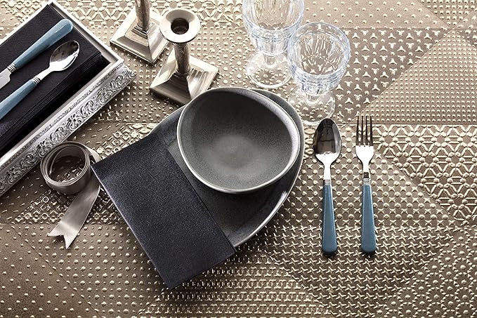Black Paper Napkins | Linen Feel Guest Disposable Cloth Like Dinner Napkins | Hand Towels | Soft, Absorbent, Paper Hand Napkins for Kitchen, Bathroom, Parties, Weddings, Dinners Or Events | 50 Pack