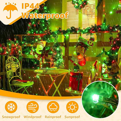Ollny RGB Christmas Lights 600 LEDs 197 FT, 130 Modes Color Changing Christmas Tree Lights with Remote, Timer & Waterproof, Outdoor Christmas String Lights for Year-Round House Decorations