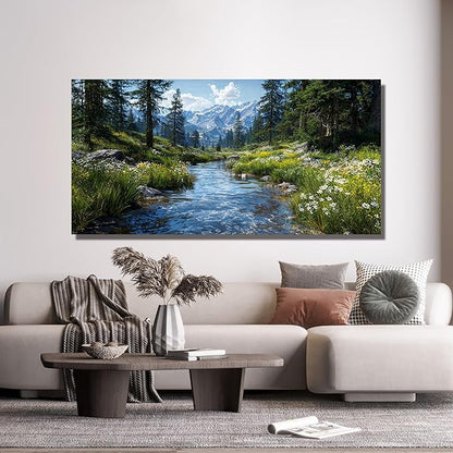 Canvas Wall Art Decor Green Nature Wall Art Prints Artwork For Walls Landscape Botanical Wall Art Decorations Canvas Art Wall Decor Modern Wall Art Pictures For Living Room Hone Office Decor 20"X 40"
