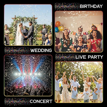 Ultimate Confetti - Premium White Snow Rice Paper Dissolving Confetti 1/4" - Eco Friendly & Biodegradable