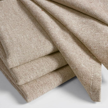 Native Fab Cloth Napkin Set of 12, 100% Chambray Cotton, Washable, Reusable Dinner Cloth Napkin 17x17 inches, Table Decor Napkins for Dinner, Events, Brown
