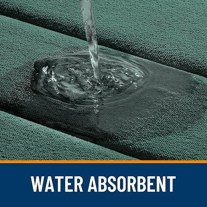 OLANLY Memory Foam Bath Mat 40x32, Super Soft Absorbent Bathroom Rugs, Quick Dry, Machine Washable Shower Floor Rugs, Bathmat Carpet, Bathroom Home Decor Accessories, Blackish Green
