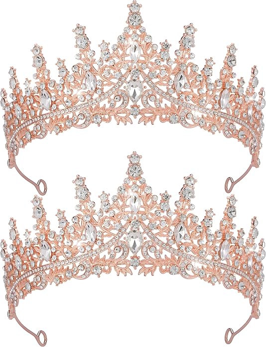 Crystal Tiara Crown for Women, Rhinestone Queen Headband Wedding Bridal Hair Accessories, Princess Crown for Birthday Prom Quinceañera Party Pageant Halloween Cosplay