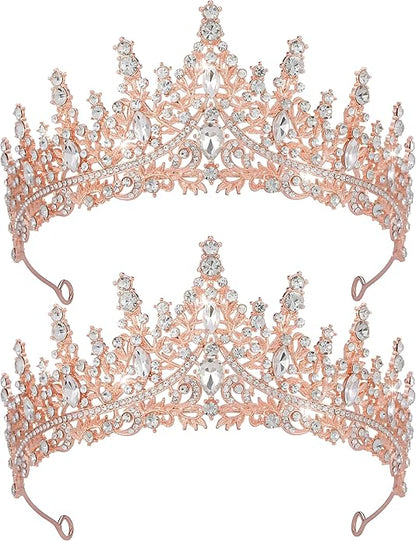 Crystal Tiara Crown for Women, Rhinestone Queen Headband Wedding Bridal Hair Accessories, Princess Crown for Birthday Prom Quinceañera Party Pageant Halloween Cosplay
