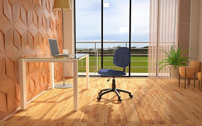 Boss Office Products B315-BE Perfect Posture Delux Fabric Task Chair Without Arms in Blue, 250
