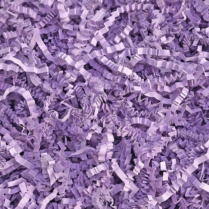 Bobobag - 1LB Crinkle Cut Paper Shred Filler Recyclable Gift Wrap Confetti Raffia Grass Shred Paper for Easter Baskets Filler Creative Eggs Decor(Lavender Purple)