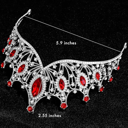 TAROSE Silver Tiaras for Women and Girls, Crystal Gold Crowns for Women, Hair Accessories for Bride/Halloween/Prom/Birthday